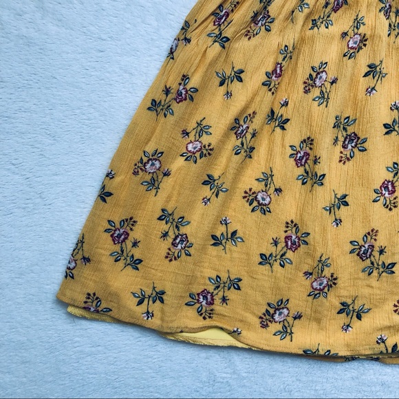 Sky and Sparrow, Yellow Floral Boho Dress, Lined, Size M - Picture 8 of 16